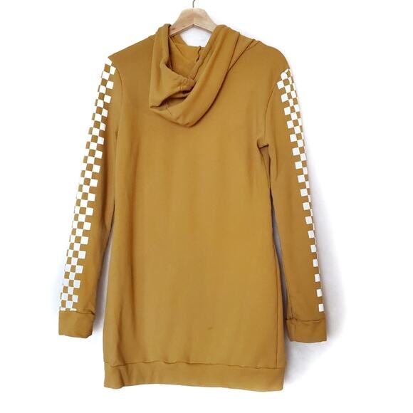 Rock Rose Couture | Checkered Hooded Hoodie Dress - Picture 2 of 6